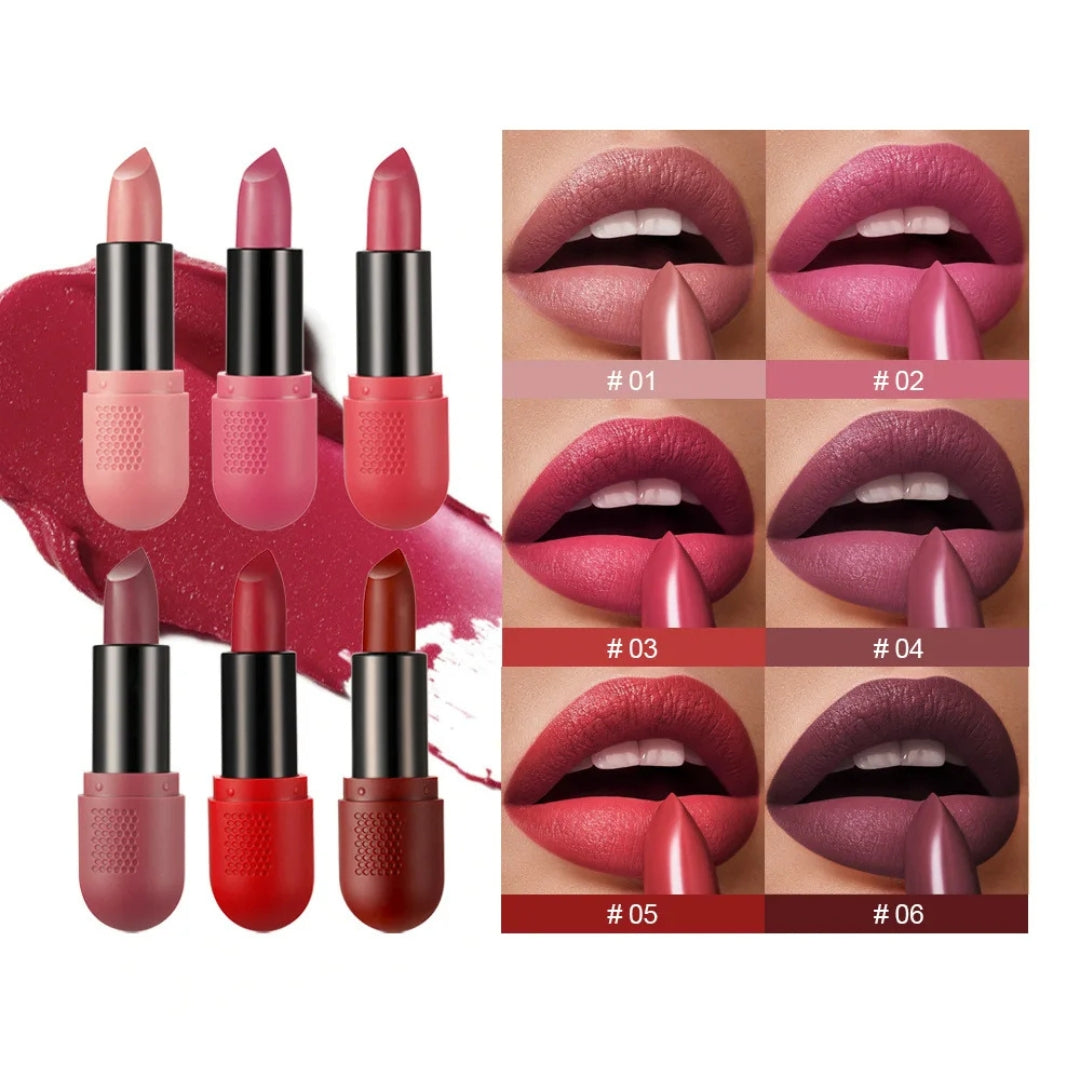 Compre 3 e leve 6 - Conjunto de batons Handaiyan Kiss Mousse Matte