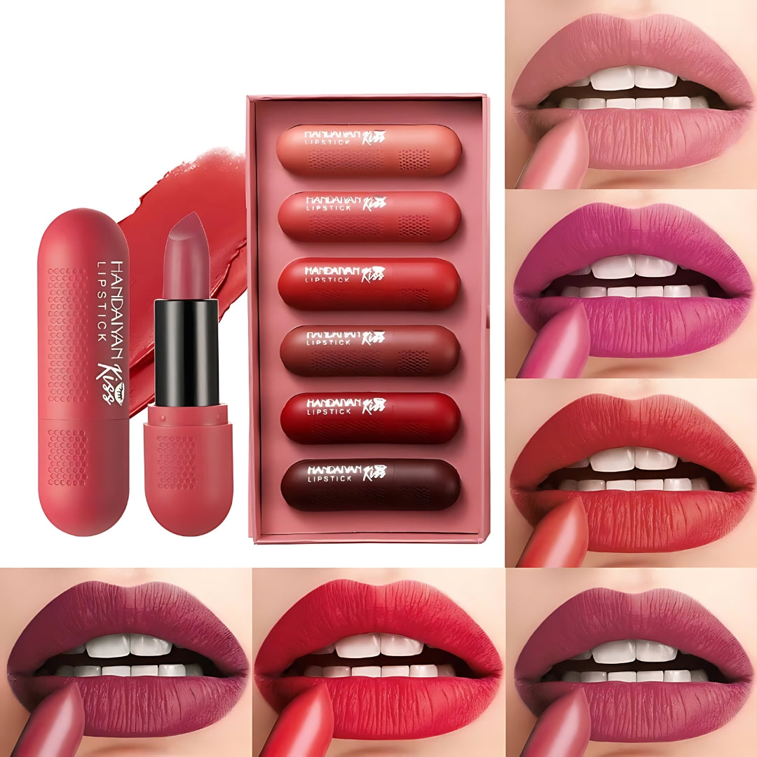 Compre 3 e leve 6 - Conjunto de batons Handaiyan Kiss Mousse Matte