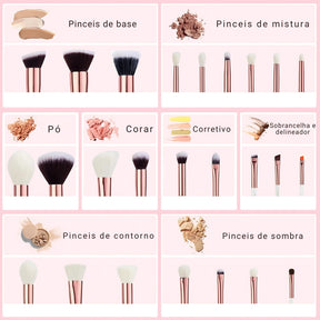 Kit completo de Pincéis Pearl Luxe