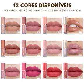 Kit 12 batons Handaiyan Velvet Kiss (Compre 4 leve 12)