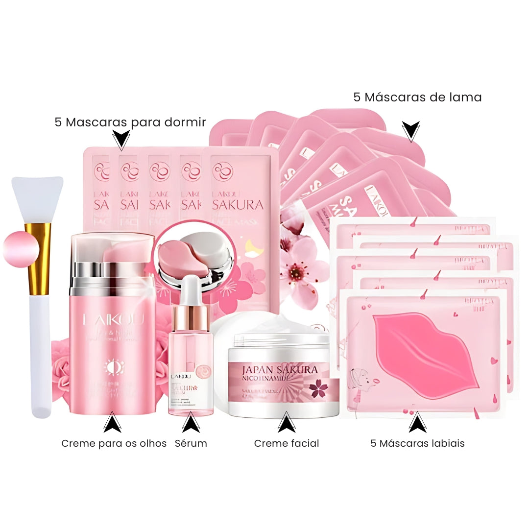 Kit de cuidados coreanos Sakura Skin Essentials