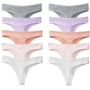 Conjunto de 10 calcinhas listradas Cotton Bliss